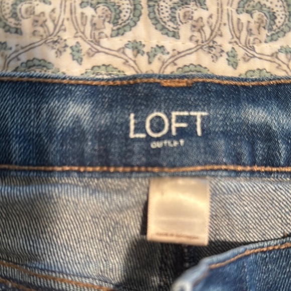 LOFT Blue Boyfriend Jeans with Vintage Wash - Picture 3 of 7